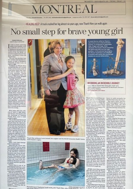 News Article: No Small Step For Brave young Girl